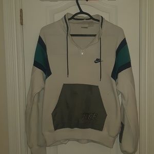 Vintage nike greytag 1/4 zip patchwork